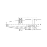 End Mill Holder with Coolant Channels  SK50-SLA06-63K~25-120K - Makotools Industrial Supply Tools for Metal Cutting